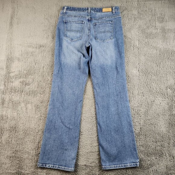 Tommy Hilfiger Bootcut Jeans Women's Size 8 Blue Mid Rise Y2K Relaxed Fit Cotton - Picture 2 of 10